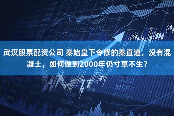 武汉股票配资公司 秦始皇下令修的秦直道,没有混凝土,如何做到2000年仍寸草不生?